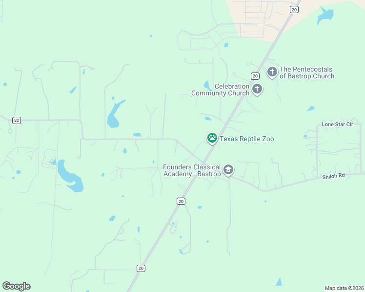 map of restaurants, bars, coffee shops, grocery stores, and more near 477 Shiloh Road in Bastrop