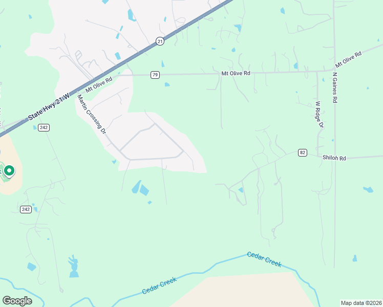 map of restaurants, bars, coffee shops, grocery stores, and more near 168 Hay Meadow Road in Cedar Creek