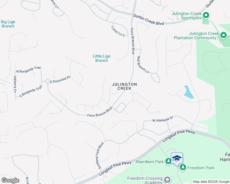 map of restaurants, bars, coffee shops, grocery stores, and more near 808 Bugle Branch Way in Jacksonville