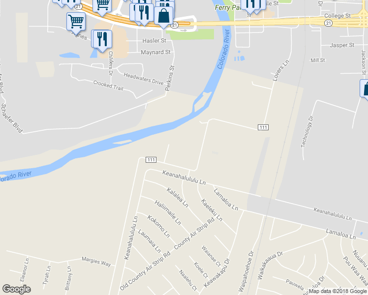 map of restaurants, bars, coffee shops, grocery stores, and more near 1214 Lovers Lane in Bastrop