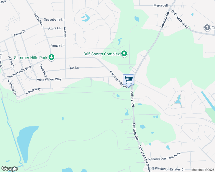 map of restaurants, bars, coffee shops, grocery stores, and more near 19351 Lady Bug Court in Porter