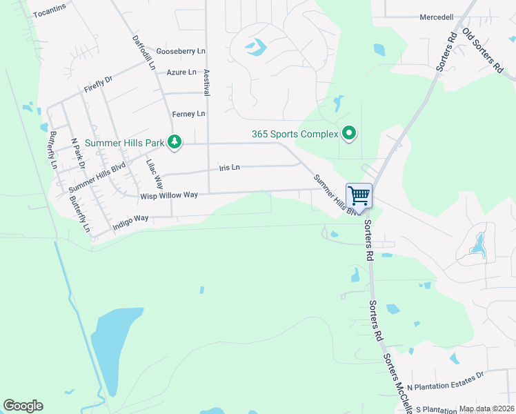 map of restaurants, bars, coffee shops, grocery stores, and more near 18572 Wisp Willow Way in Porter