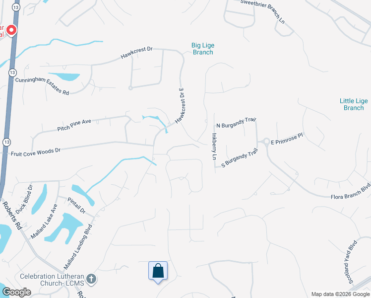 map of restaurants, bars, coffee shops, grocery stores, and more near 121 Hunters Creek Drive in Fruit Cove