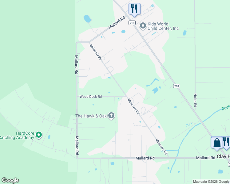map of restaurants, bars, coffee shops, grocery stores, and more near 5394 Muscovy Road in Middleburg