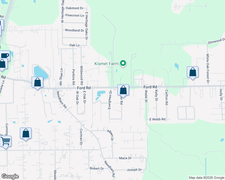 map of restaurants, bars, coffee shops, grocery stores, and more near 24133 Evergreen Drive in Porter