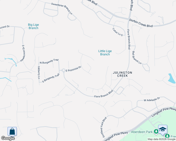 map of restaurants, bars, coffee shops, grocery stores, and more near 700 Piney Place in Jacksonville