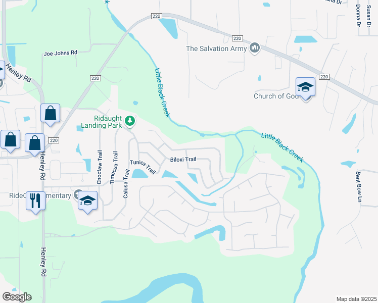 map of restaurants, bars, coffee shops, grocery stores, and more near 2951 Biloxi Trail in Middleburg