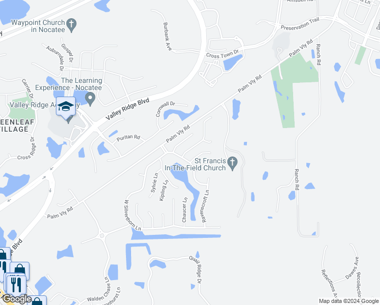 map of restaurants, bars, coffee shops, grocery stores, and more near 713 Hazelmoor Lane in Ponte Vedra Beach