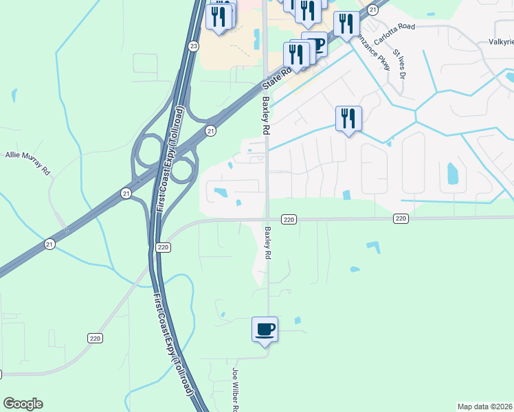 map of restaurants, bars, coffee shops, grocery stores, and more near 3804 Hideaway Lane in Middleburg
