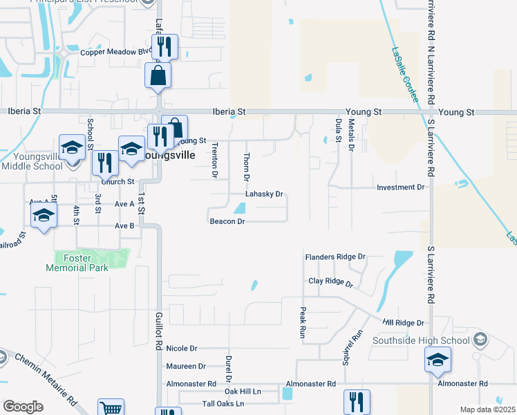 map of restaurants, bars, coffee shops, grocery stores, and more near 115 Shadowbrook Lane in Youngsville