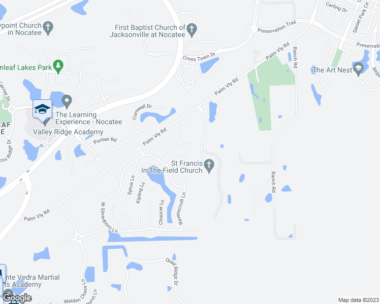 map of restaurants, bars, coffee shops, grocery stores, and more near 940 Weybridge Lane in Ponte Vedra Beach