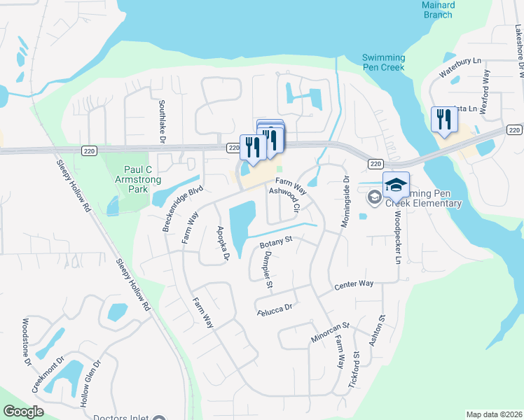 map of restaurants, bars, coffee shops, grocery stores, and more near 2012 Cardiff Lane in Middleburg