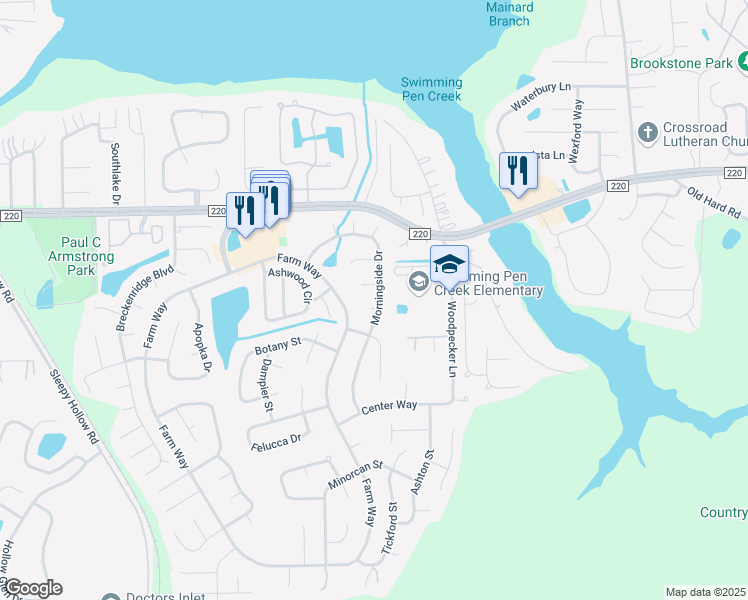 map of restaurants, bars, coffee shops, grocery stores, and more near 2156 Aloe Manor in Middleburg