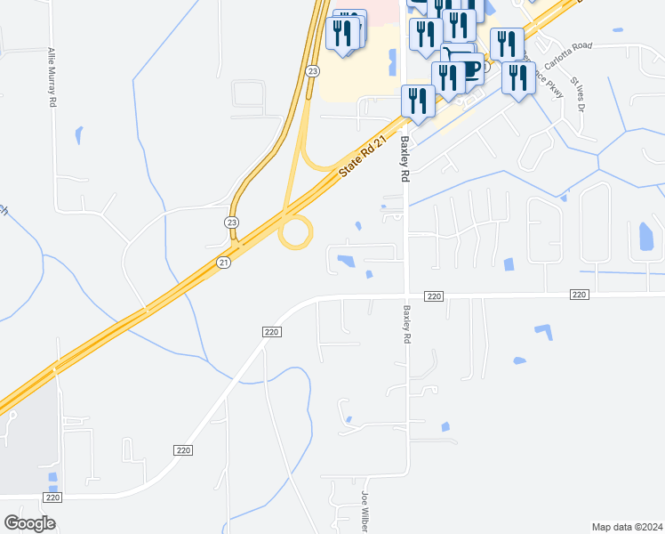 map of restaurants, bars, coffee shops, grocery stores, and more near 3925 Hideaway Lane in Middleburg