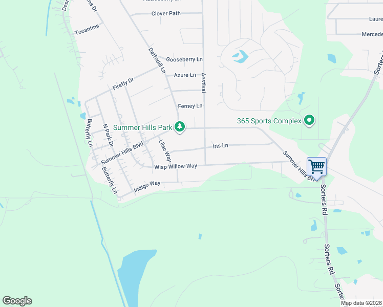map of restaurants, bars, coffee shops, grocery stores, and more near 18860 Iris Lane in Montgomery County