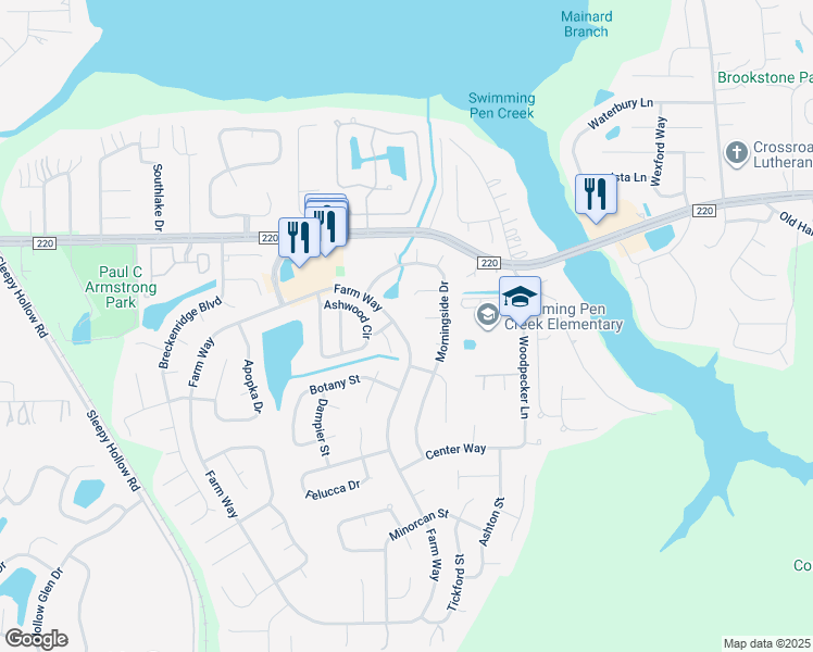 map of restaurants, bars, coffee shops, grocery stores, and more near 1689 Farm Way in Middleburg
