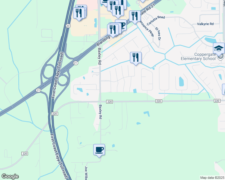 map of restaurants, bars, coffee shops, grocery stores, and more near 1883 Alberta Court South in Middleburg