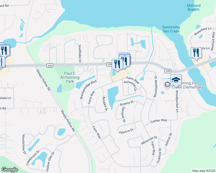 map of restaurants, bars, coffee shops, grocery stores, and more near 2162 Farm Way in Middleburg