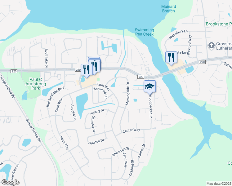 map of restaurants, bars, coffee shops, grocery stores, and more near 1685 Farm Way in Middleburg