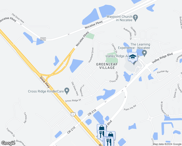 map of restaurants, bars, coffee shops, grocery stores, and more near 180 Taylor Ridge Avenue in Ponte Vedra Beach