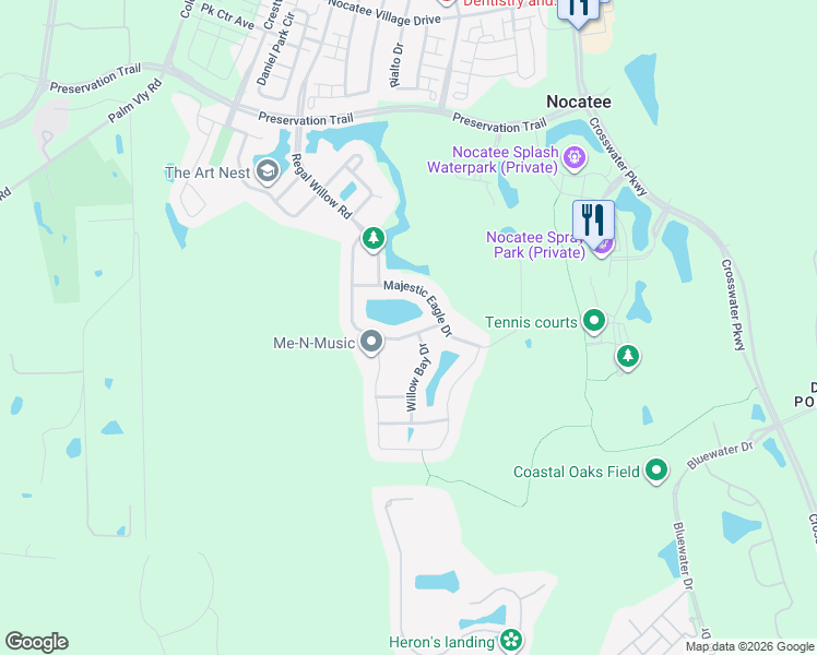map of restaurants, bars, coffee shops, grocery stores, and more near 333 Myrtle Brook Bend in Ponte Vedra Beach