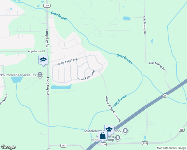 map of restaurants, bars, coffee shops, grocery stores, and more near 4272 Great Falls Loop in Middleburg