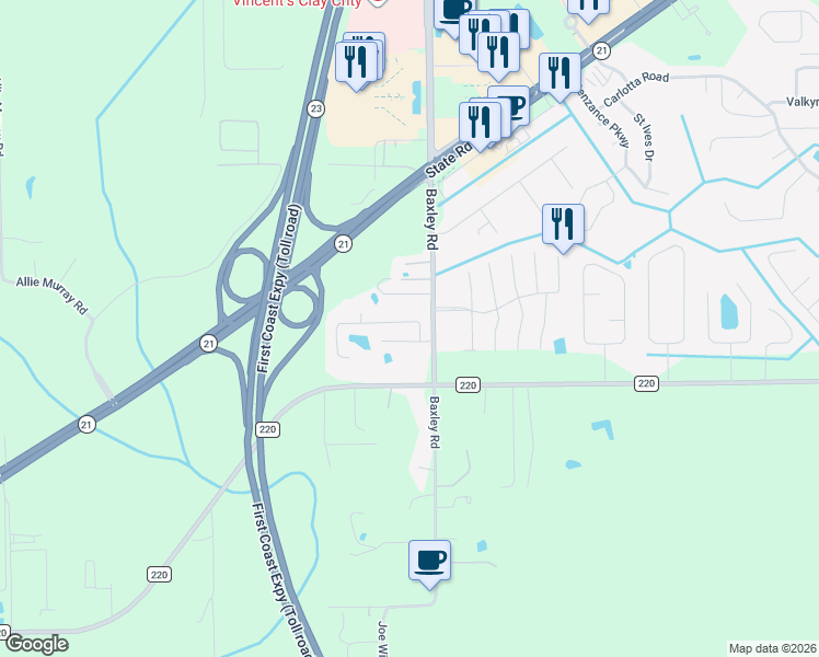map of restaurants, bars, coffee shops, grocery stores, and more near 3804 Hideaway Lane in Middleburg