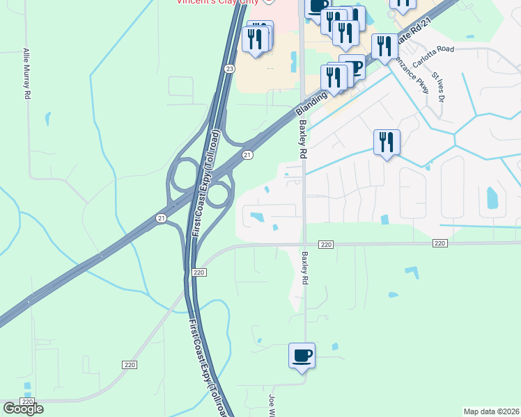 map of restaurants, bars, coffee shops, grocery stores, and more near 3865 Hideaway Lane in Middleburg