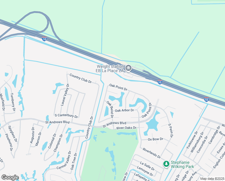 map of restaurants, bars, coffee shops, grocery stores, and more near 113 Oak Fern Court in LaPlace