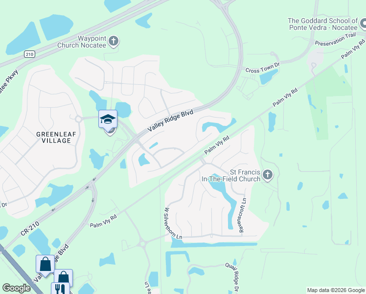 map of restaurants, bars, coffee shops, grocery stores, and more near 163 Puritan Road in Ponte Vedra Beach