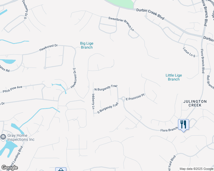 map of restaurants, bars, coffee shops, grocery stores, and more near 1248 North Burgandy Trail in Saint Johns