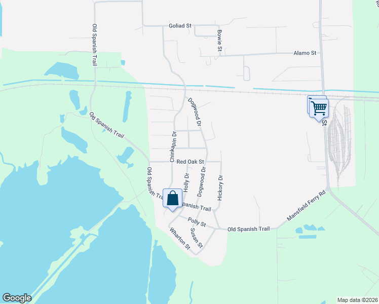 map of restaurants, bars, coffee shops, grocery stores, and more near 930 Red Oak Street in Vidor
