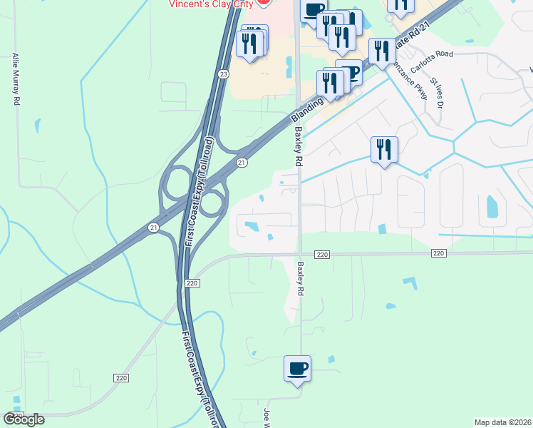 map of restaurants, bars, coffee shops, grocery stores, and more near 3849 Hideaway Lane in Middleburg