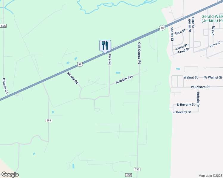 map of restaurants, bars, coffee shops, grocery stores, and more near 2000 Dice Road in Perry