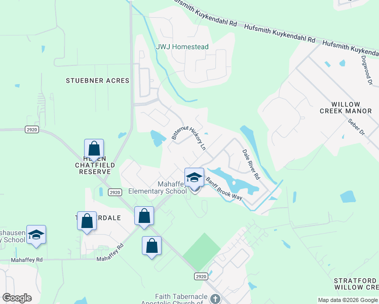 map of restaurants, bars, coffee shops, grocery stores, and more near 10127 Red Tamarack Lane in Tomball