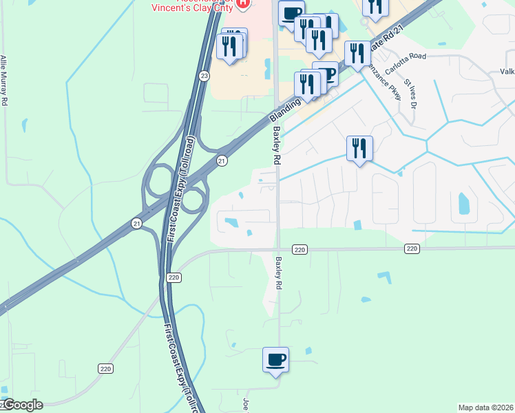 map of restaurants, bars, coffee shops, grocery stores, and more near 3836 Hideaway Lane in Middleburg