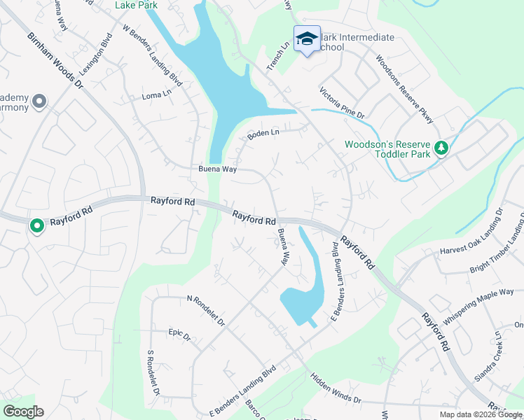 map of restaurants, bars, coffee shops, grocery stores, and more near 3903 Rayford Road in Spring