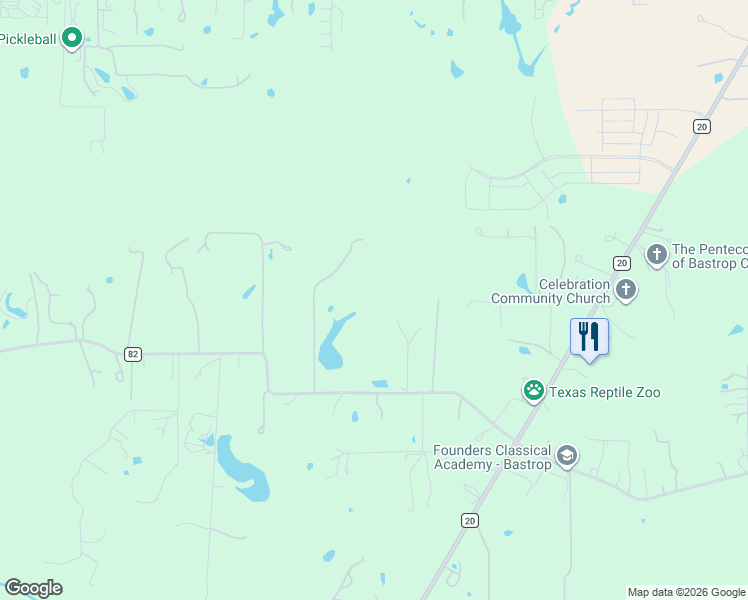 map of restaurants, bars, coffee shops, grocery stores, and more near 568 Shiloh Road in Bastrop