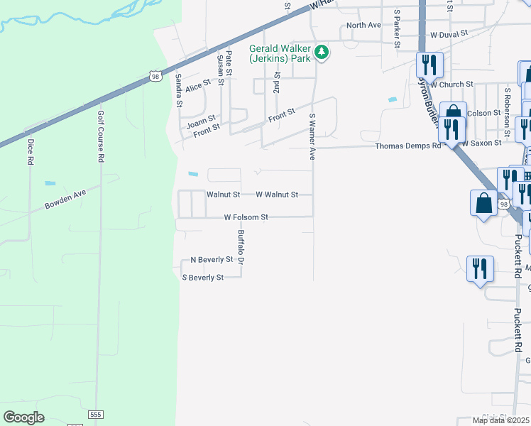 map of restaurants, bars, coffee shops, grocery stores, and more near 178 West Folsom Street in Perry