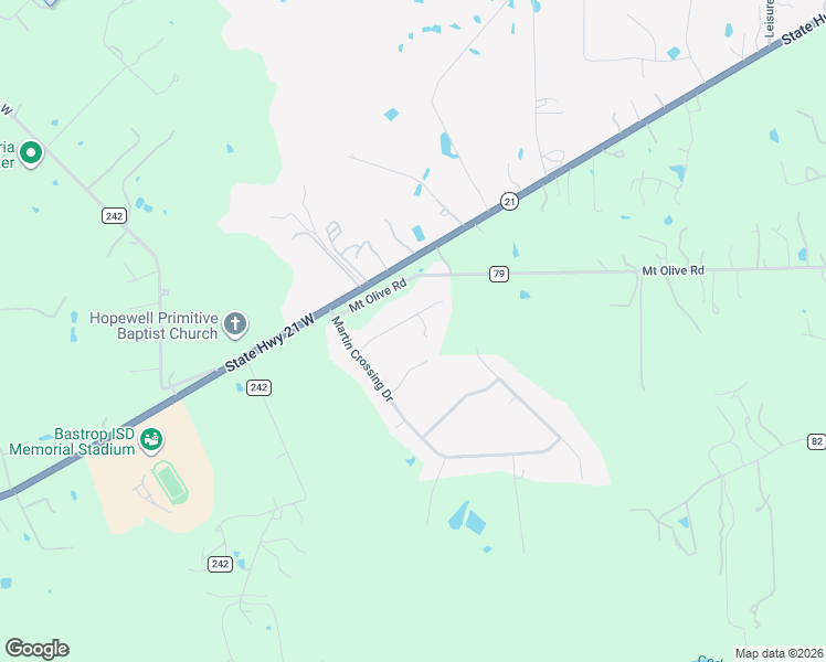 map of restaurants, bars, coffee shops, grocery stores, and more near 127 Meadow Way in Cedar Creek