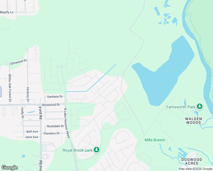 map of restaurants, bars, coffee shops, grocery stores, and more near 6058 Oakland Bluff Lane in Montgomery County