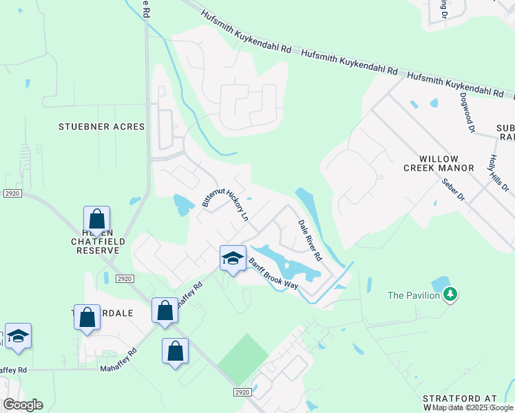 map of restaurants, bars, coffee shops, grocery stores, and more near 10002 Red Tamarack Lane in Tomball