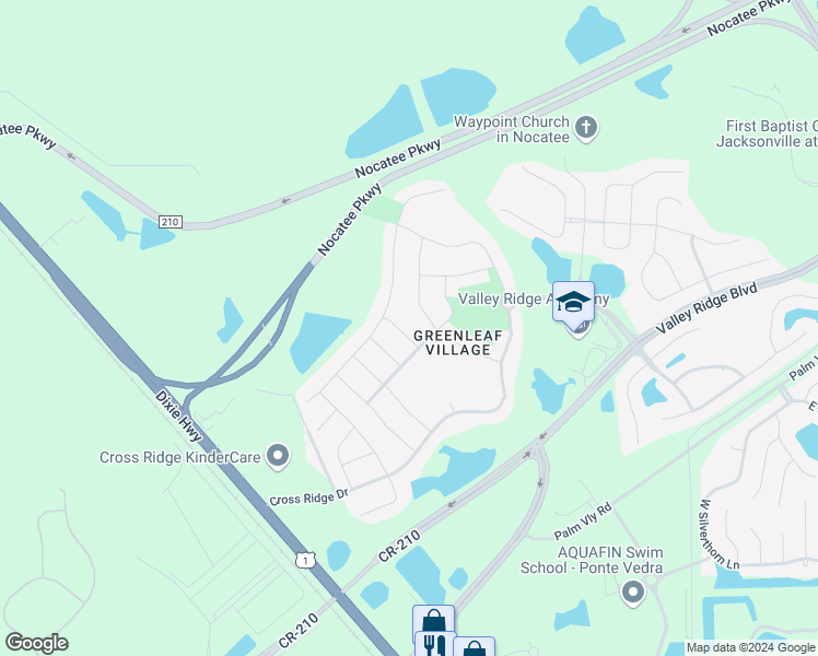 map of restaurants, bars, coffee shops, grocery stores, and more near 48 Payne Trail in Ponte Vedra Beach