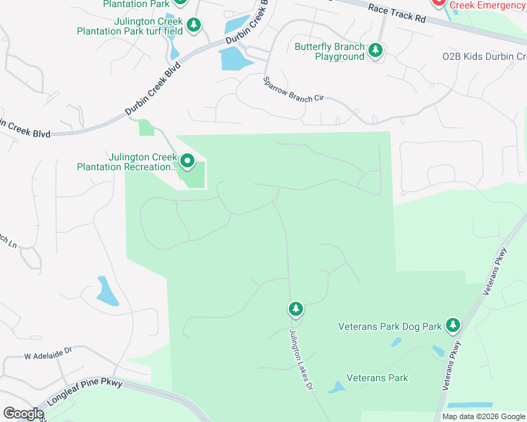 map of restaurants, bars, coffee shops, grocery stores, and more near 123 Lakeview Pass Way in Saint Johns