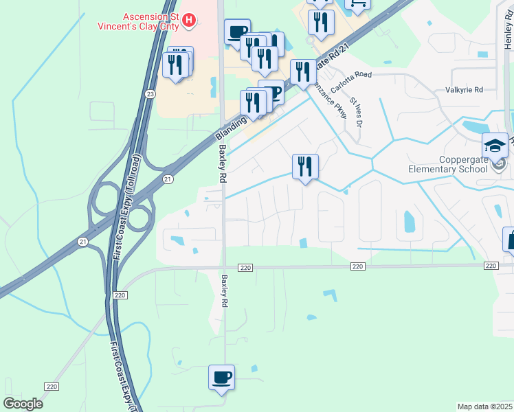 map of restaurants, bars, coffee shops, grocery stores, and more near 1854 Mackenzie Court North in Middleburg