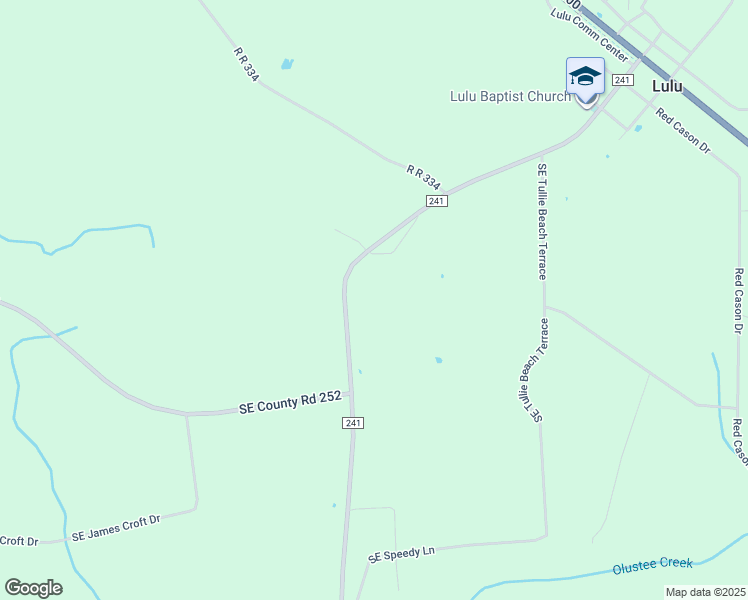 map of restaurants, bars, coffee shops, grocery stores, and more near 1142 County Road 241 in Lulu