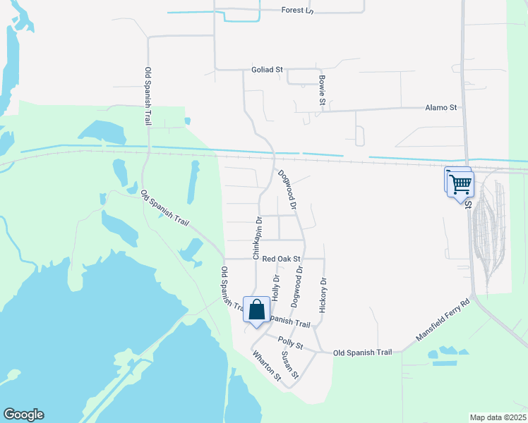map of restaurants, bars, coffee shops, grocery stores, and more near 1660 Redbud Street in Vidor