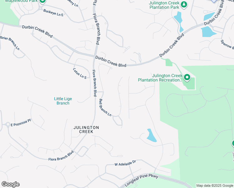 map of restaurants, bars, coffee shops, grocery stores, and more near 456 Bell Branch Lane in Jacksonville