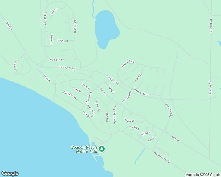 map of restaurants, bars, coffee shops, grocery stores, and more near 2801 Sentry Lane in Tyndall Air Force Base