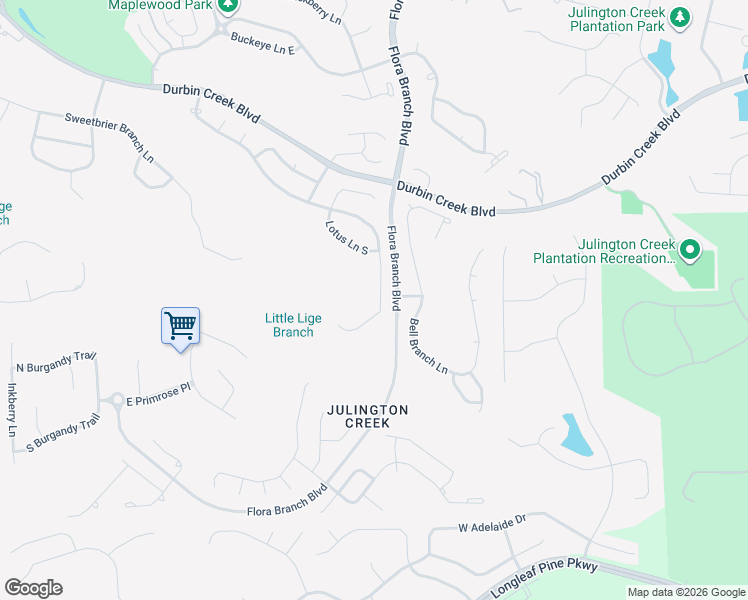 map of restaurants, bars, coffee shops, grocery stores, and more near 271 Edgewater Branch Drive in Jacksonville